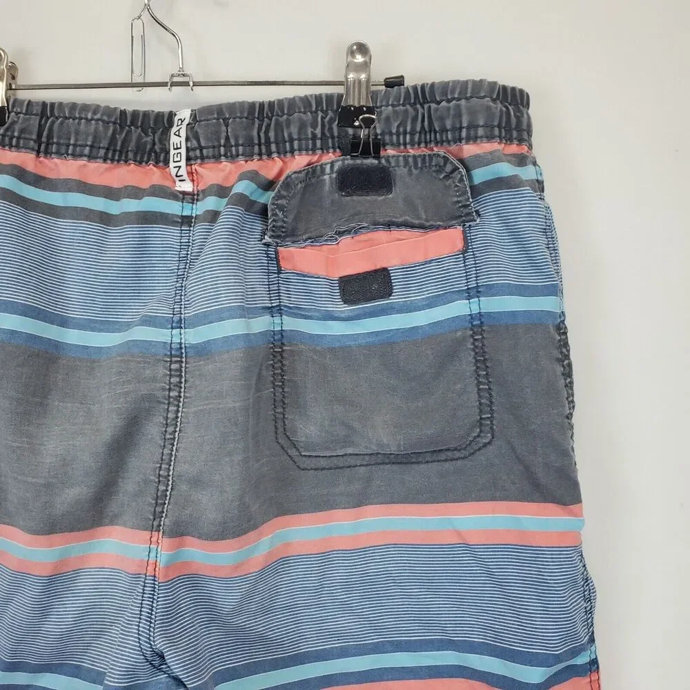 Ingear Swim Trunks Men XL 40 / 42 Drawstring Mesh Lining Beach Shorts Blue